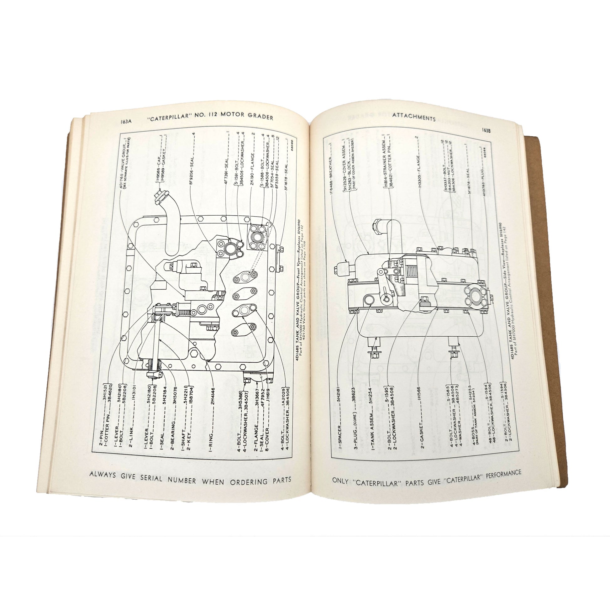 Cat Caterpillar No. 112 Motor Grader Direct Electric Parts Manual