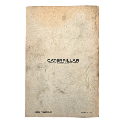 Caterpillar No. 112 & 120 Motor Grader Operation & Maintenance