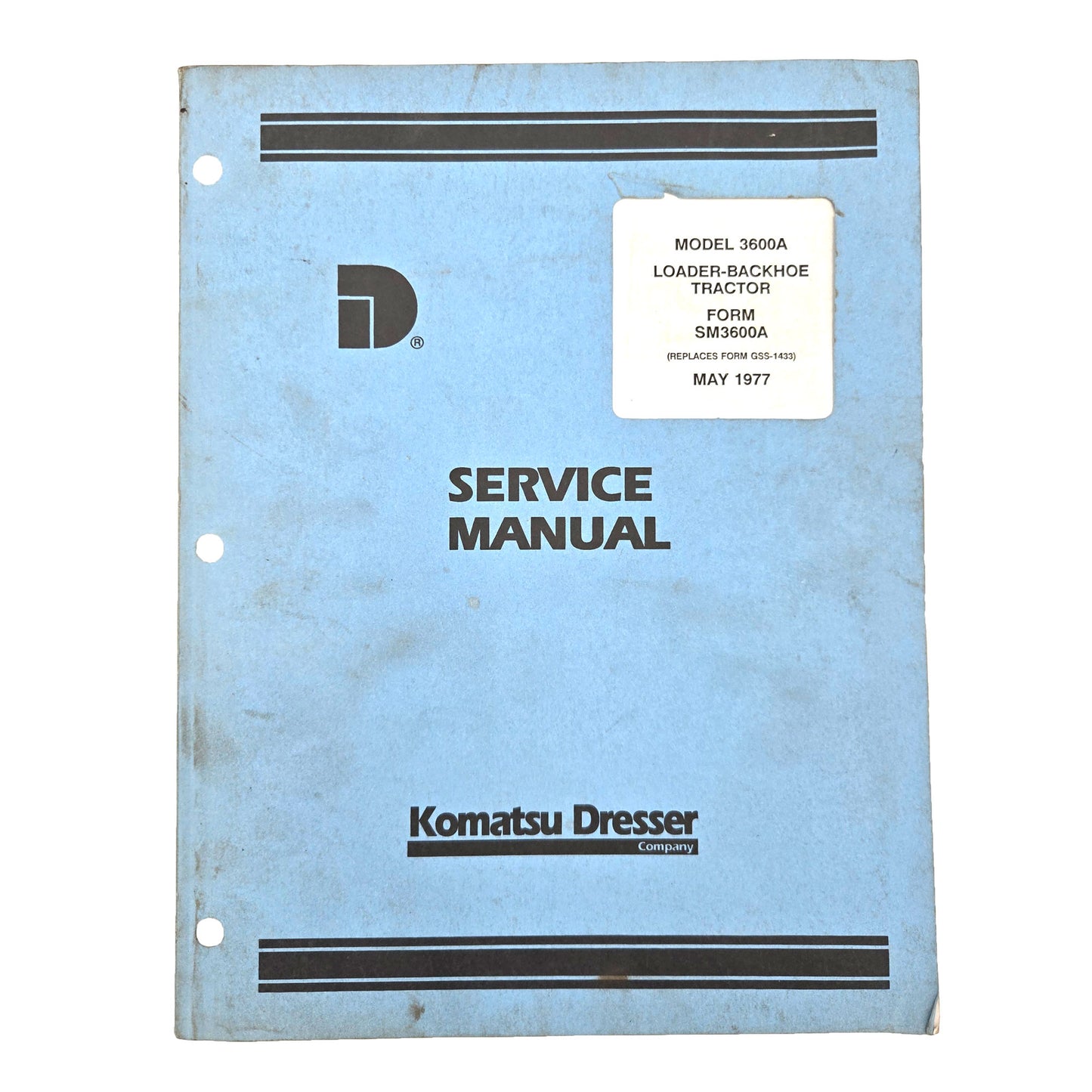 Komatsu Dresser 3600A Payhoe Loader Backhoe Parts Catalog Manual Manual