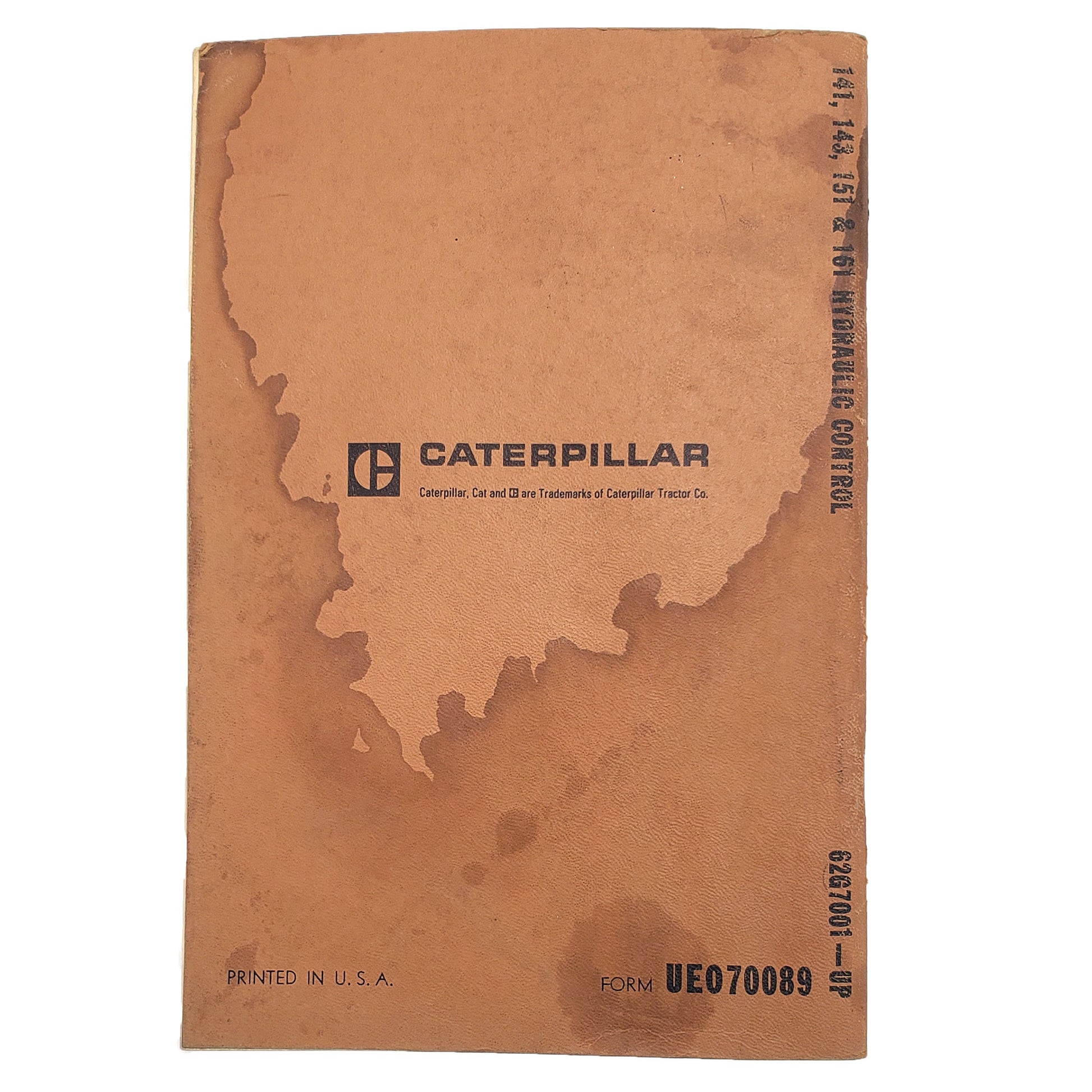 Caterpillar 141, 143, 151, 161, Hydraulic Control Parts Manual Catalog