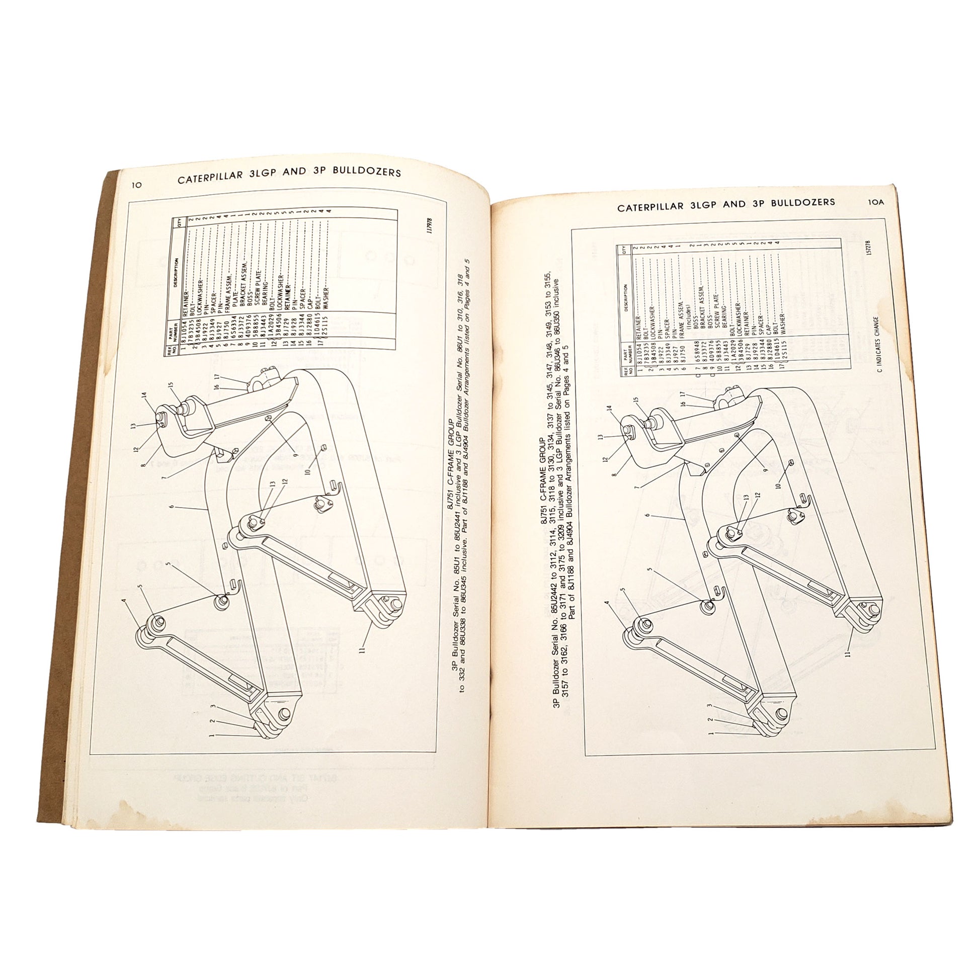 Cat Caterpillar 3 LGP and 3P Bulldozer Parts Manual Catalog