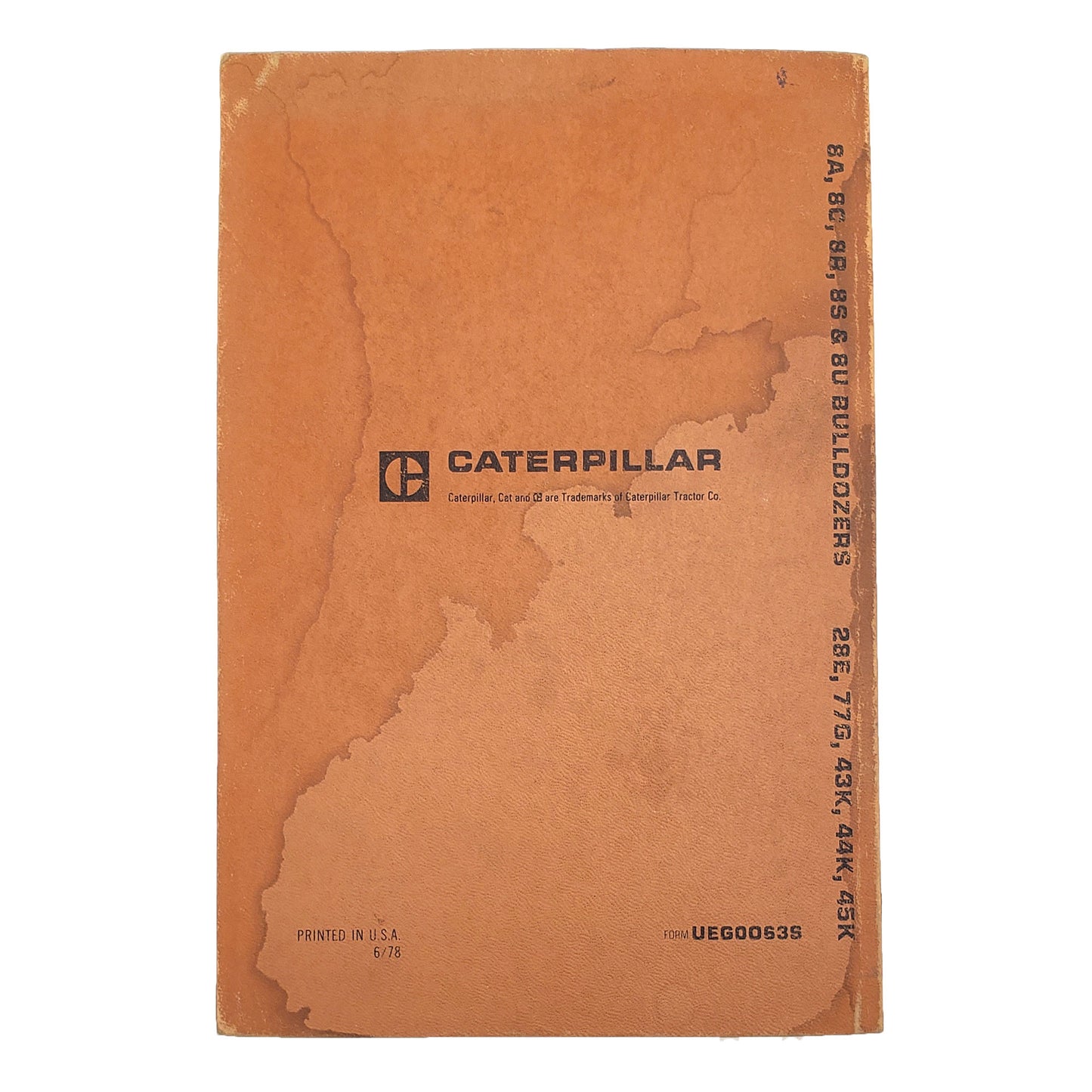Caterpillar 8A 8C 8R 8S & 8U Bulldozers Parts Book Manual
