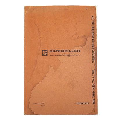 Caterpillar 8A 8C 8R 8S & 8U Bulldozers Parts Book Manual
