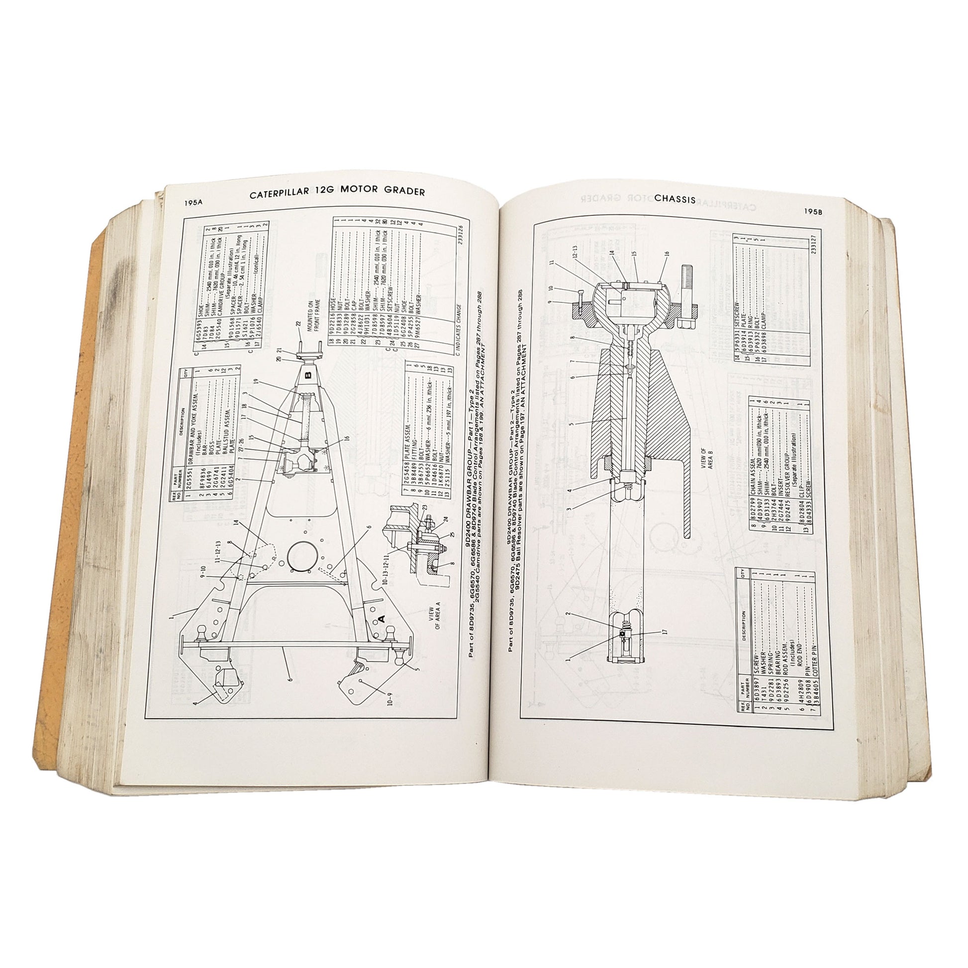 Cat Caterpillar 12G Motor Grader Parts Catalog Manual Book 61M7711-UP