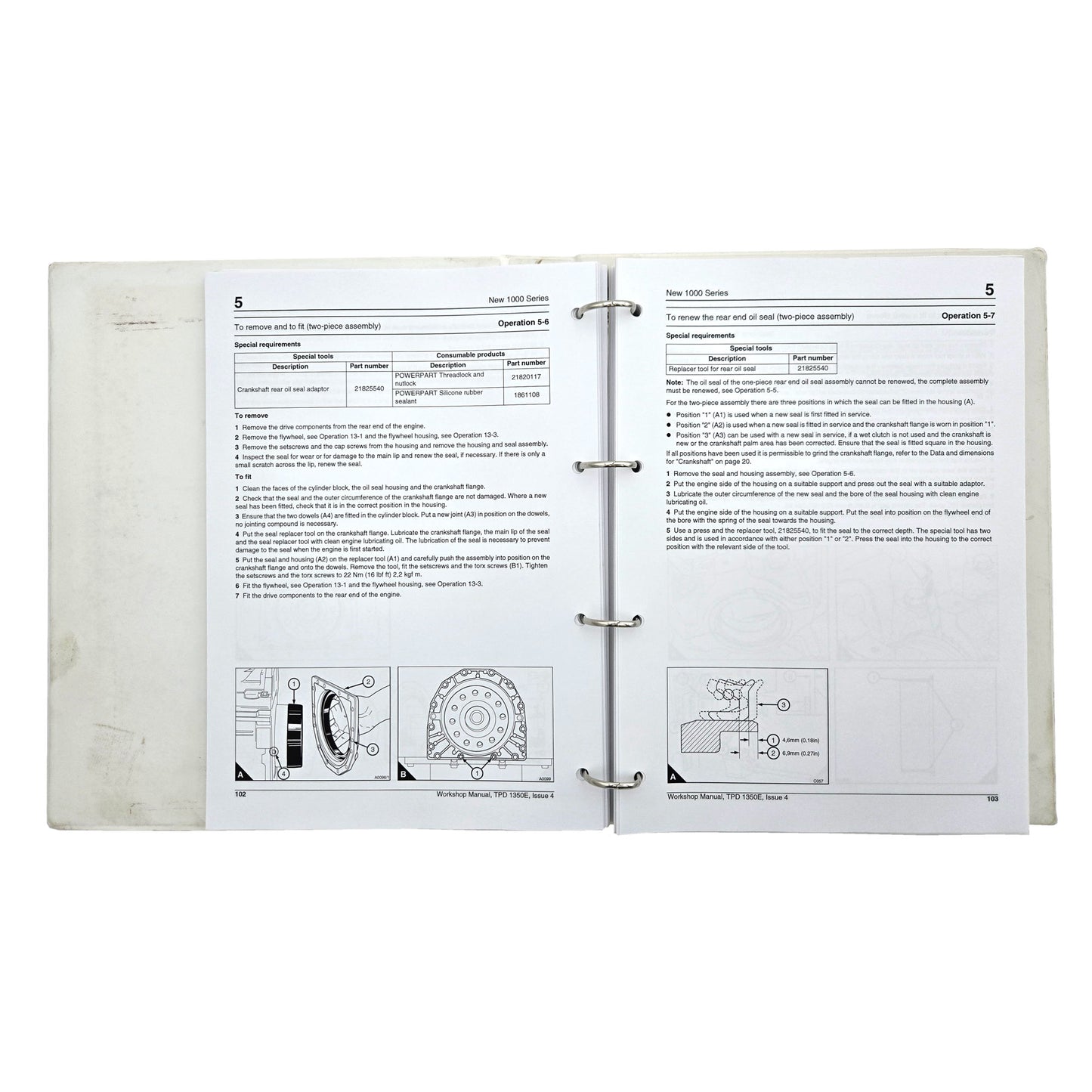 Perkins 1000 Series Model AJ to AS and YG to YK Workshop Manual Shop Book