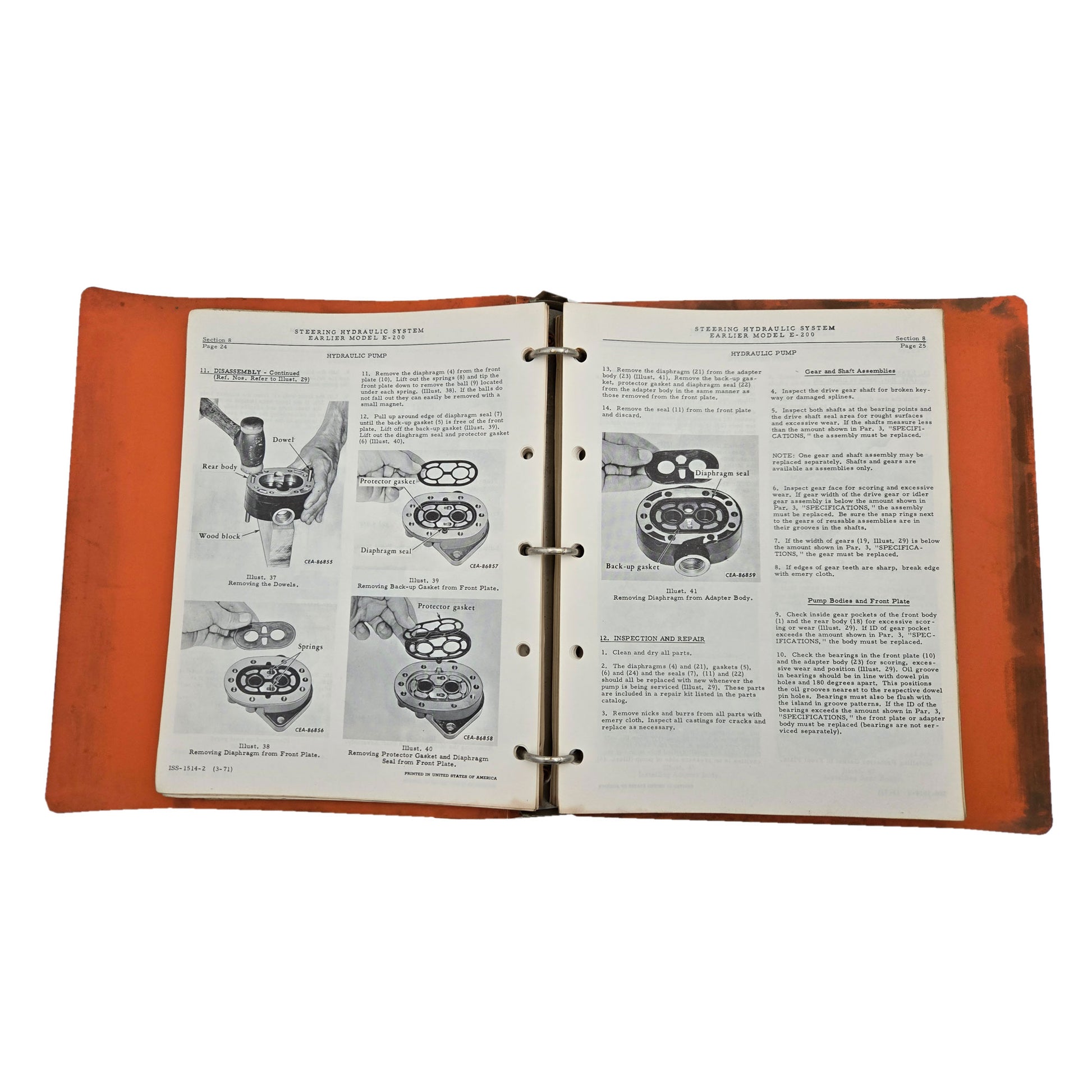 International Model E-200 5380001U002100-Below & E-211 Pay Scraper Manual