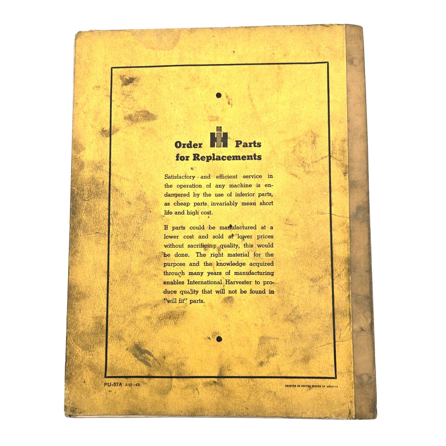 International Harvester IH Parts Catalog UB-220, UB-240 & UN-264 Power Units