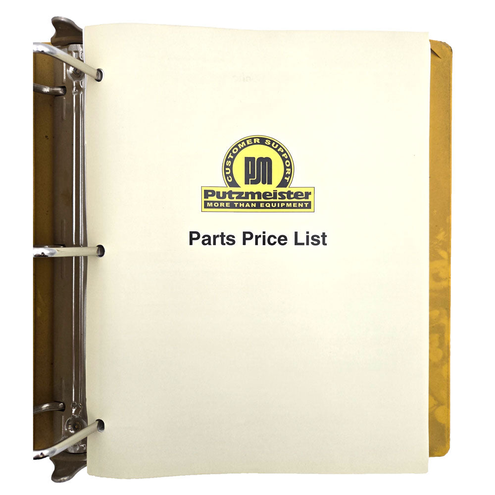 Putzmeister 2005 & 2006 Spare Parts List - Dealer Book