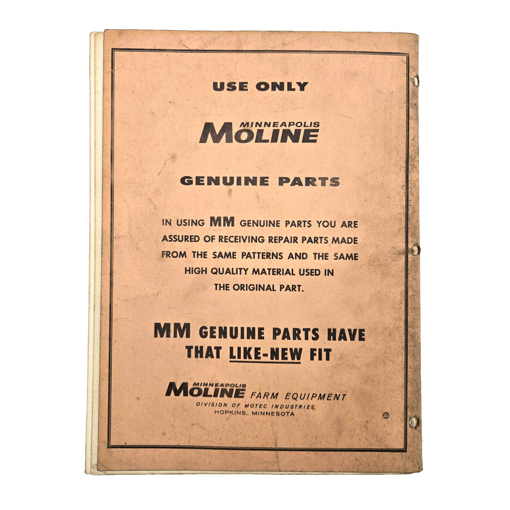 Minneapolis-Moline Model M5 & M504 2 & 4 Wheel Drive Repair Catalog R-2020B