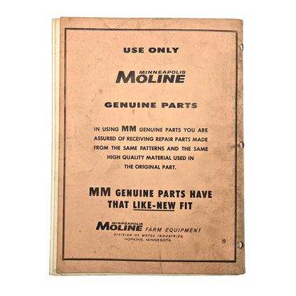 Minneapolis-Moline Model M5 & M504 2 & 4 Wheel Drive Repair Catalog R-2020B