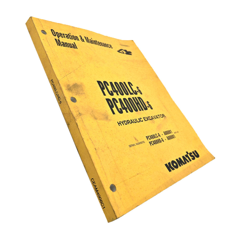 Komatsu PC400LC-6 PC400HD-6 Hydraulic Excavator A80001-UP Operational Manual