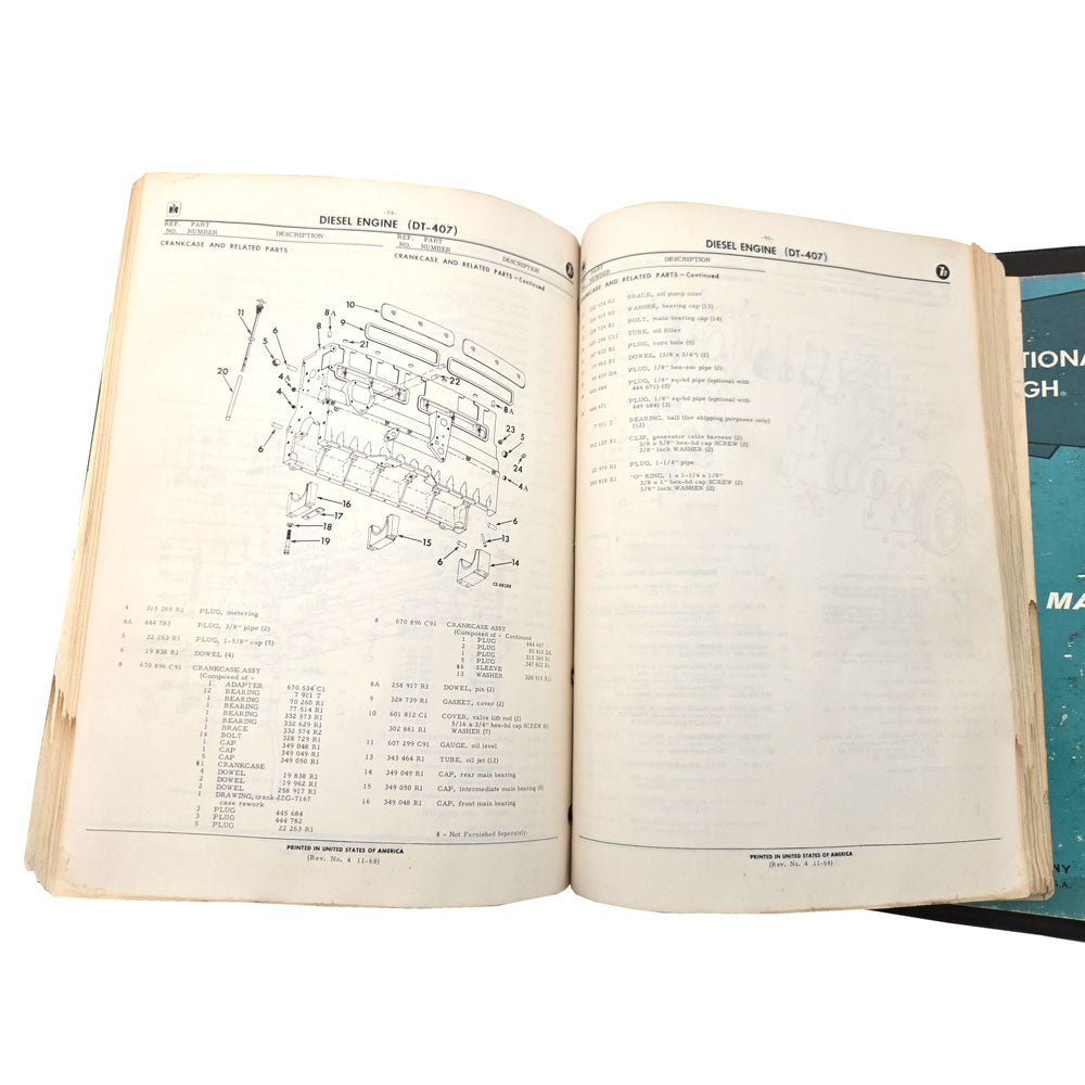 International 175 Series B Loader TC-110-C Parts Catalog