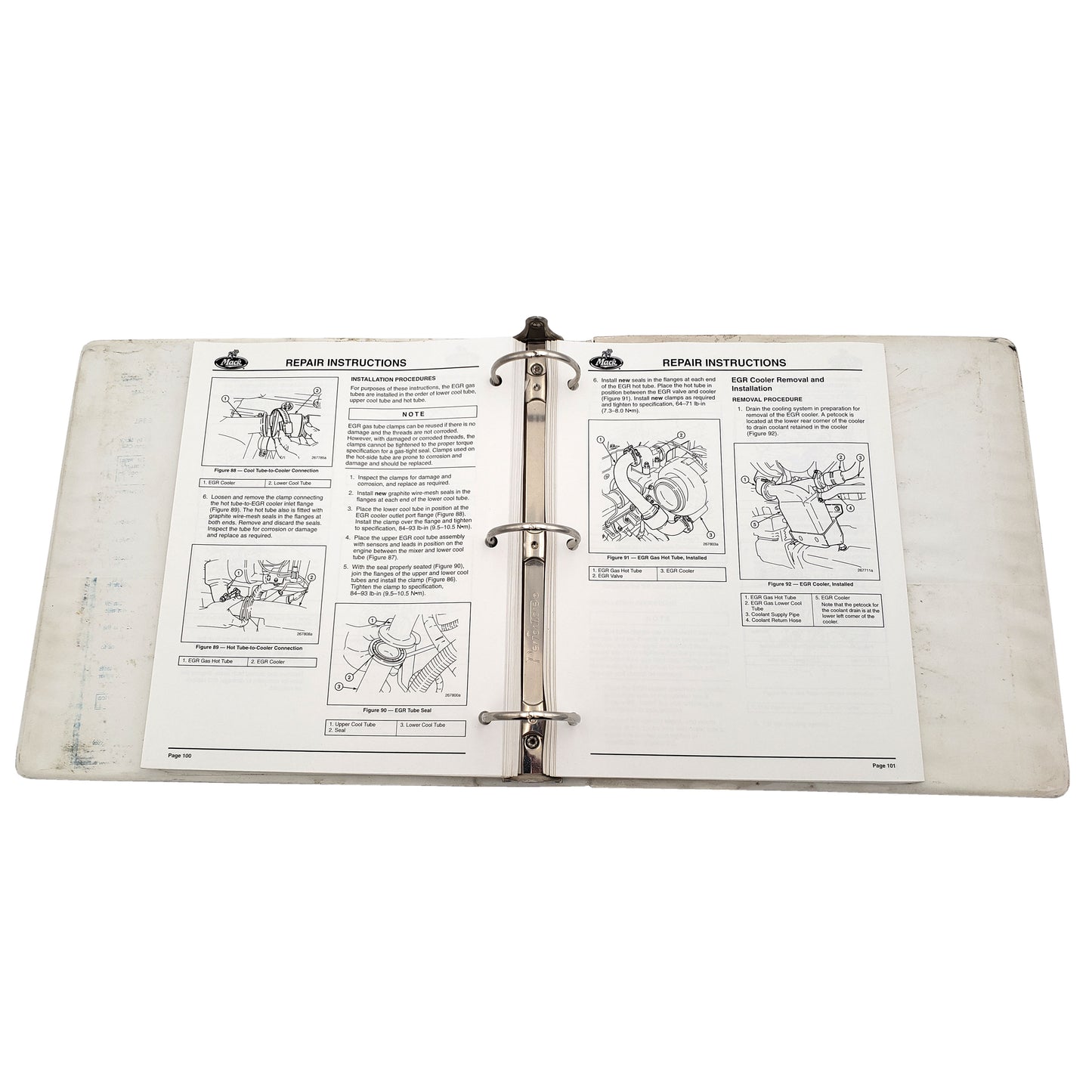 Mack ASET AI and AC Engines with EGR Advance Operation Service Manual TS87702 | Open binder