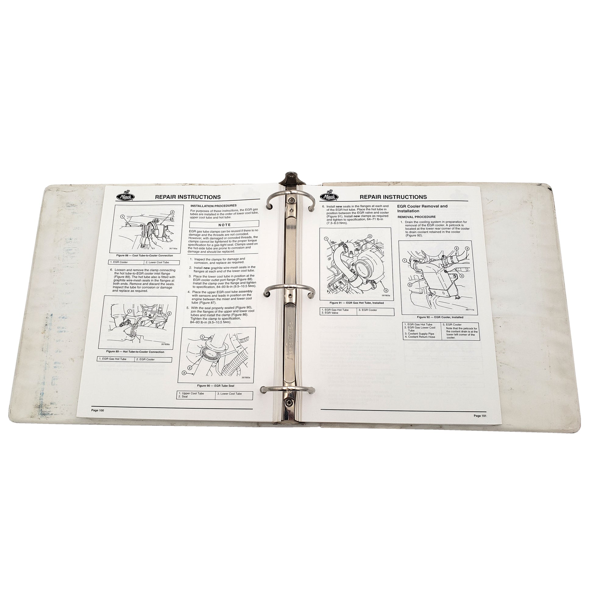 Mack ASET AI and AC Engines with EGR Advance Operation Service Manual TS87702 | Open binder