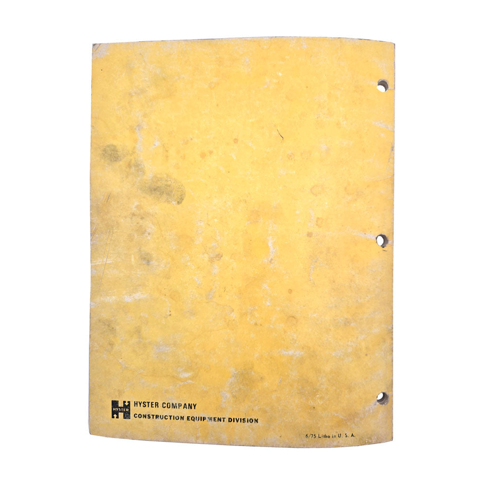HYSTER C330A Owners and Operators Guide Manual
