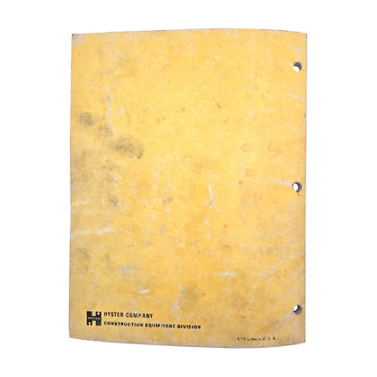 HYSTER C330A Owners and Operators Guide Manual