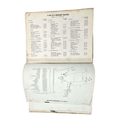EUCLID 4 UOT S7 Tractor 26SH Scraper 129 W Trailer Parts Catalog Manual