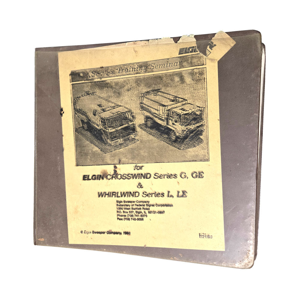 ELGIN WHIRLWIND L LE & Crosswind G GE Street Sweeper Operator Service Manual