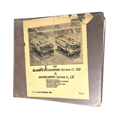 ELGIN WHIRLWIND L LE & Crosswind G GE Street Sweeper Operator Service Manual