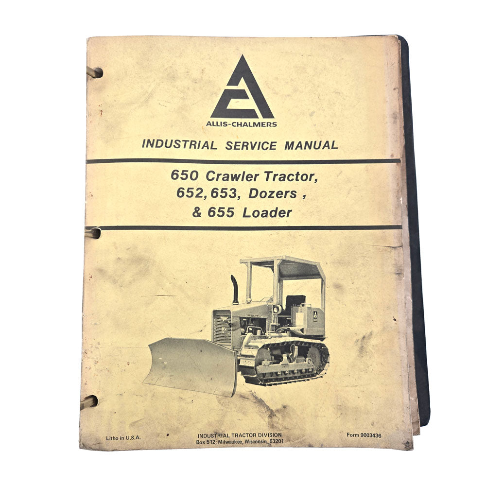 Book 2: Industrial Service Manual - 650 Crawler Tractor, 652, 653, Dozers, & 655 Loader | Front