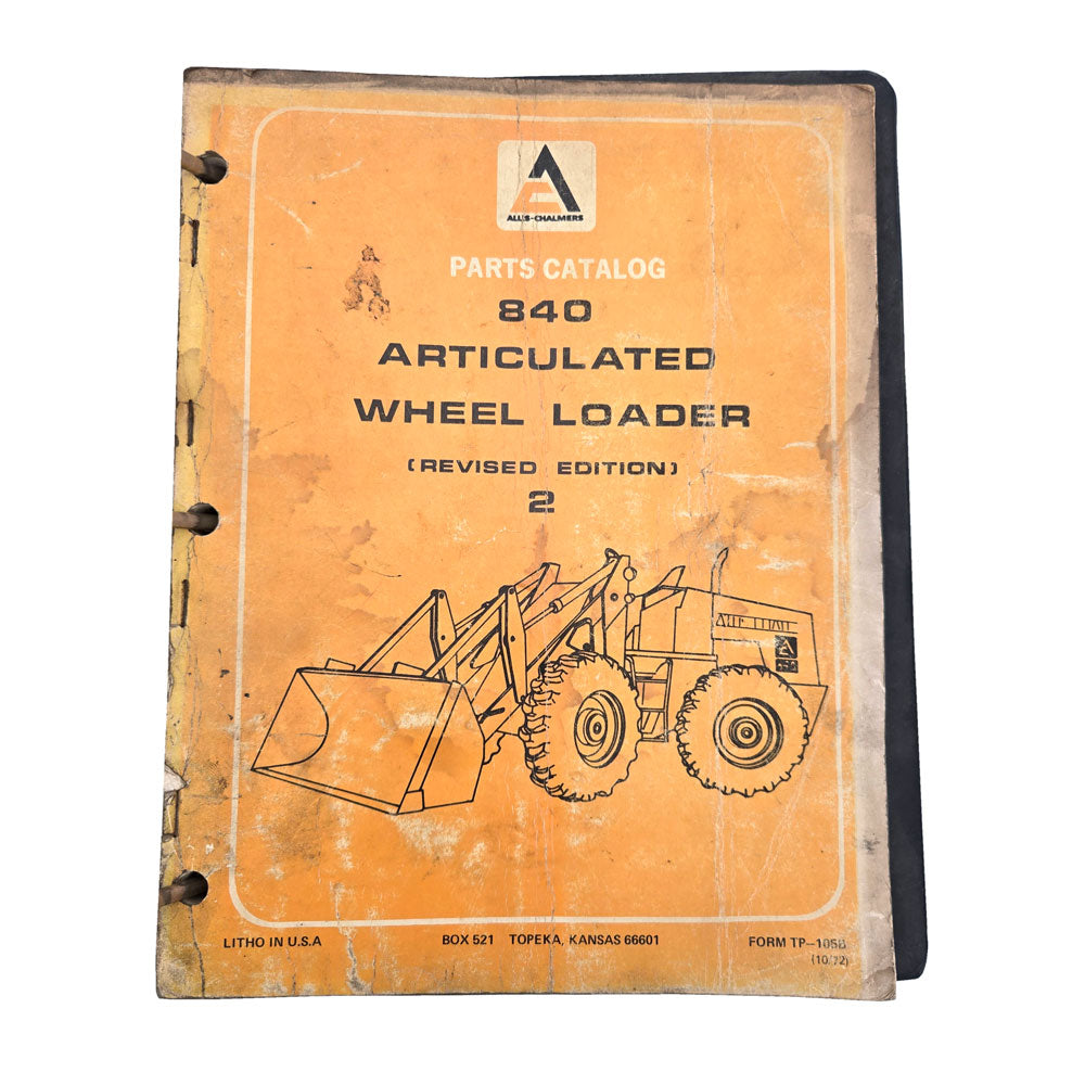 Book 3: Parts Catalog - 840 Articulated Wheel Loader | Front