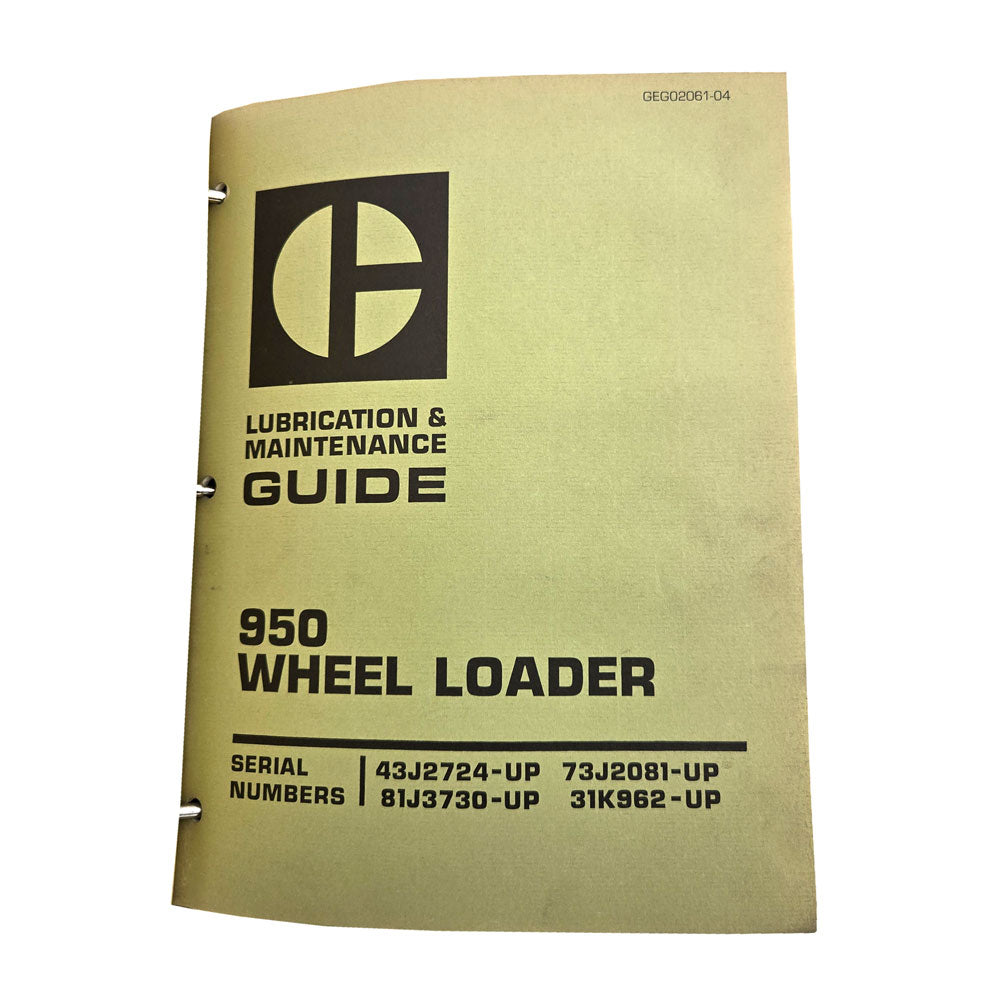 950 Wheel Loader: Lubrication & Maintenance Guide