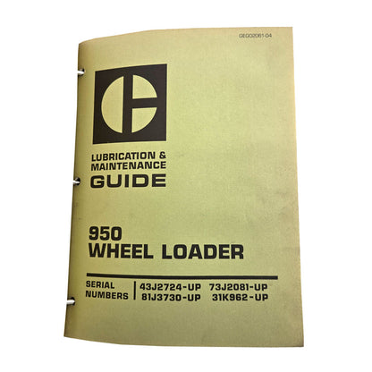 950 Wheel Loader: Lubrication & Maintenance Guide