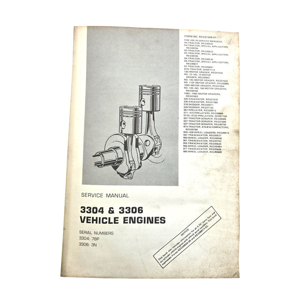 3304 & 3306 Vehicle Engines: Service Manual