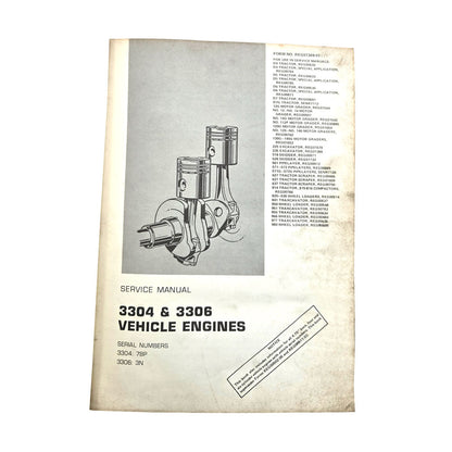 3304 & 3306 Vehicle Engines: Service Manual