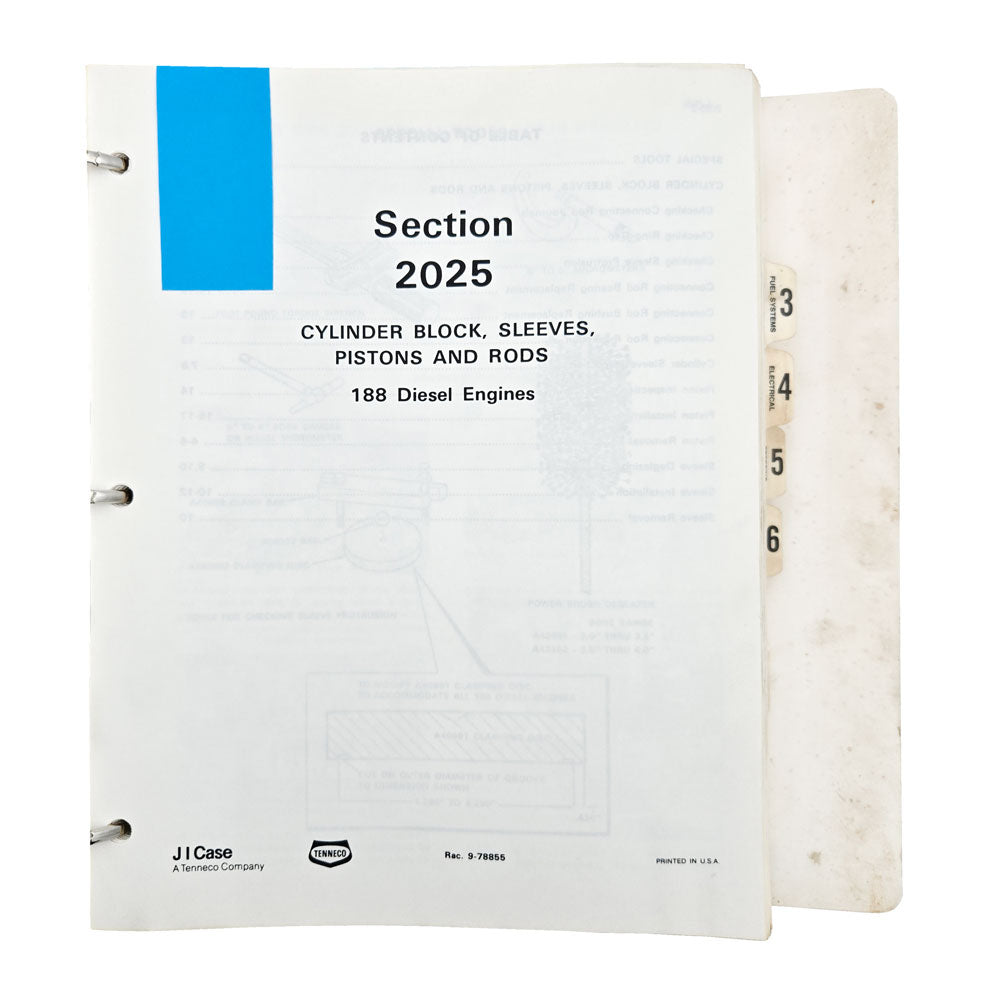 Section 2025: Cylinder Block, Sleeves, Pistons, and Rods - 188 Diesel Engines