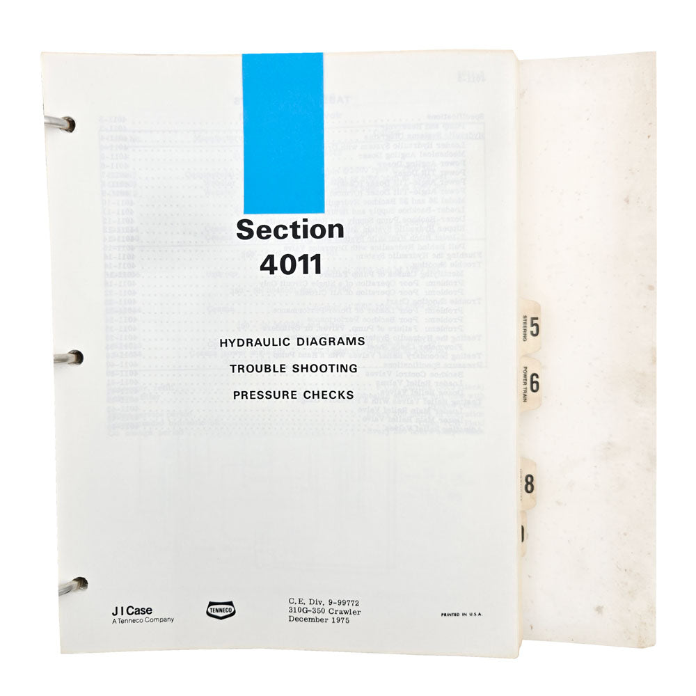 Section 4011: Hydraulic Diagrams Trouble Shooting Pressure Cheeks