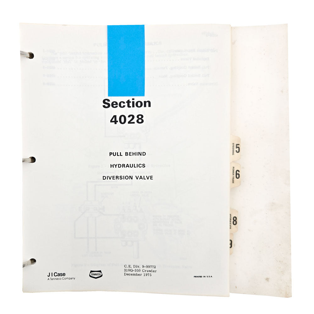 Section 4028: Pull Behind Hydraulics Diversion Valve