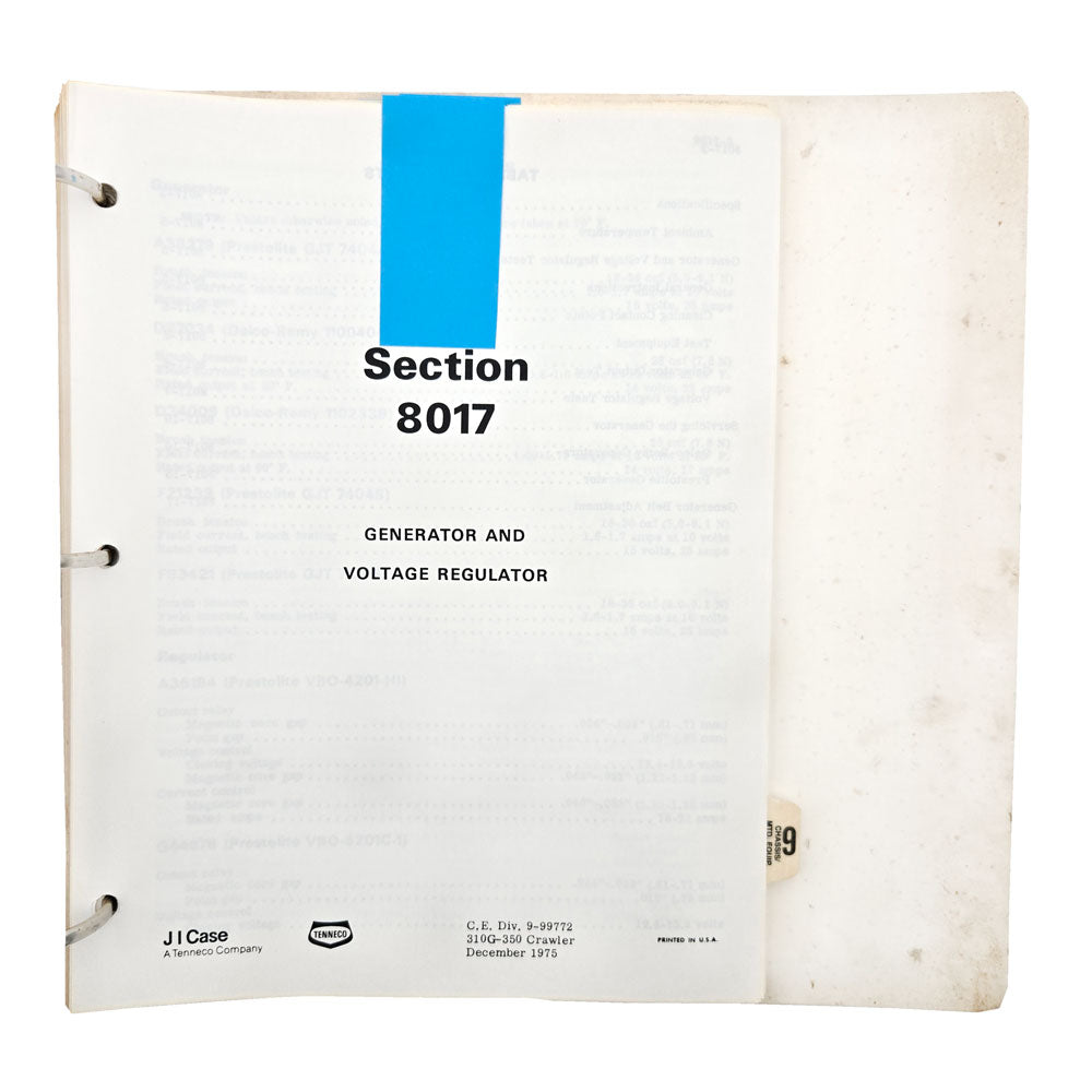 Section 8017: Generator and Voltage Regulator