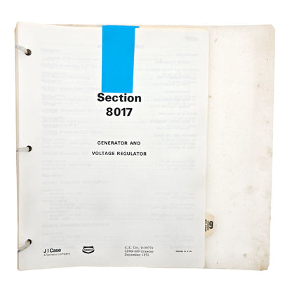 Section 8017: Generator and Voltage Regulator