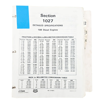 Section 1027: Detailed Specifications - 188 Diesel engines
