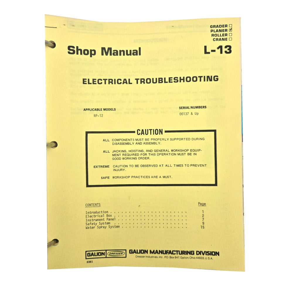 Section L - 13: Electrical Troubleshooting