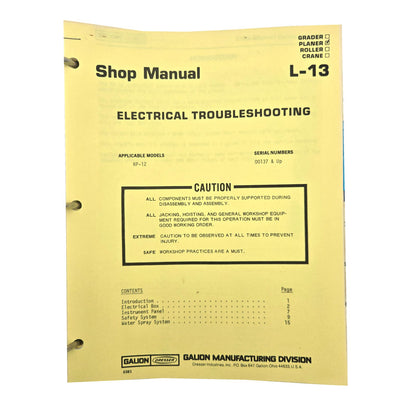 Section L - 13: Electrical Troubleshooting