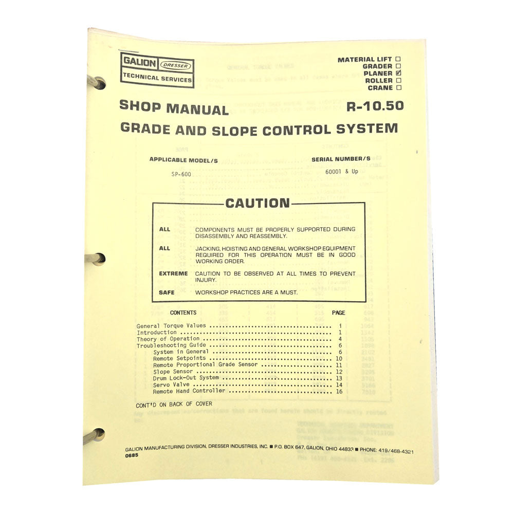 Section R - 10.50: Grade and Slope Control System