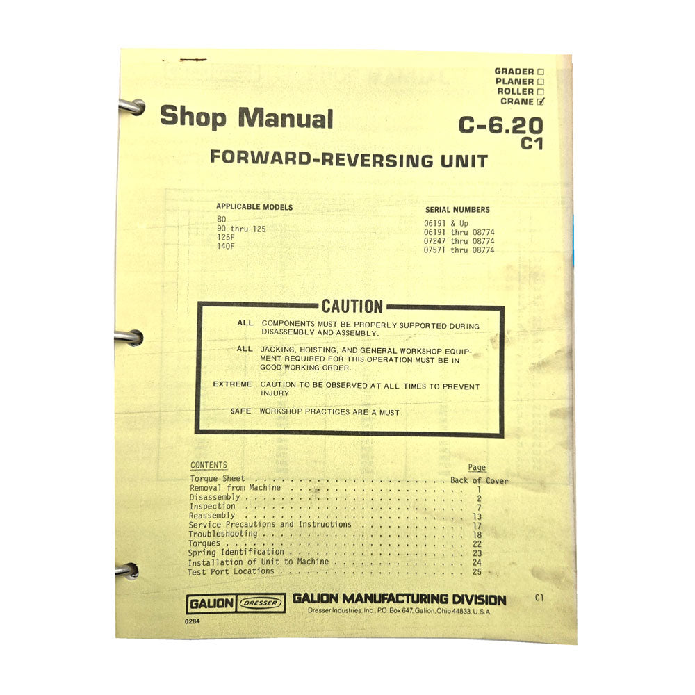 Section C- 6.20 C1: Forward-Reversing Unit