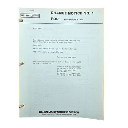 Change Notice No.1 | Section D - 13 R1/C1: 28 V Five-speed Transmission