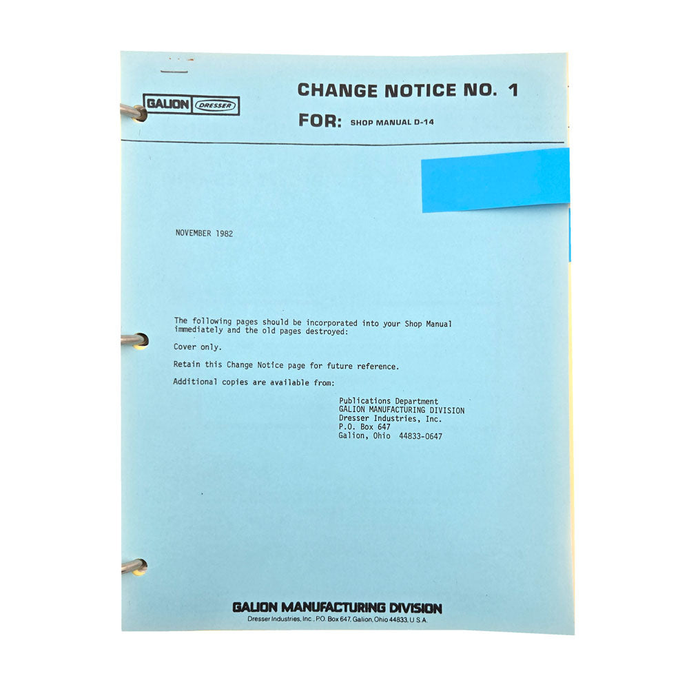 Change Notice No.1 | Section D - 14: NPG-200 Two-speed Transfer Case 