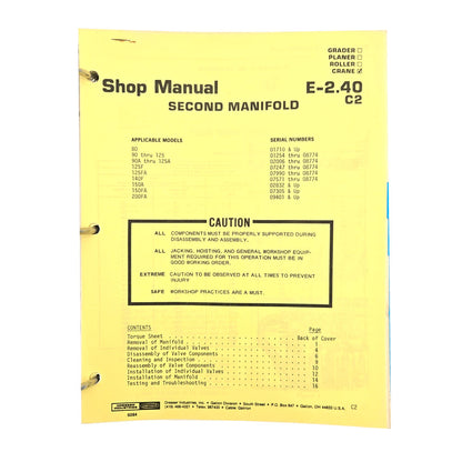 Section E - 2.40 C2: Second Manifold