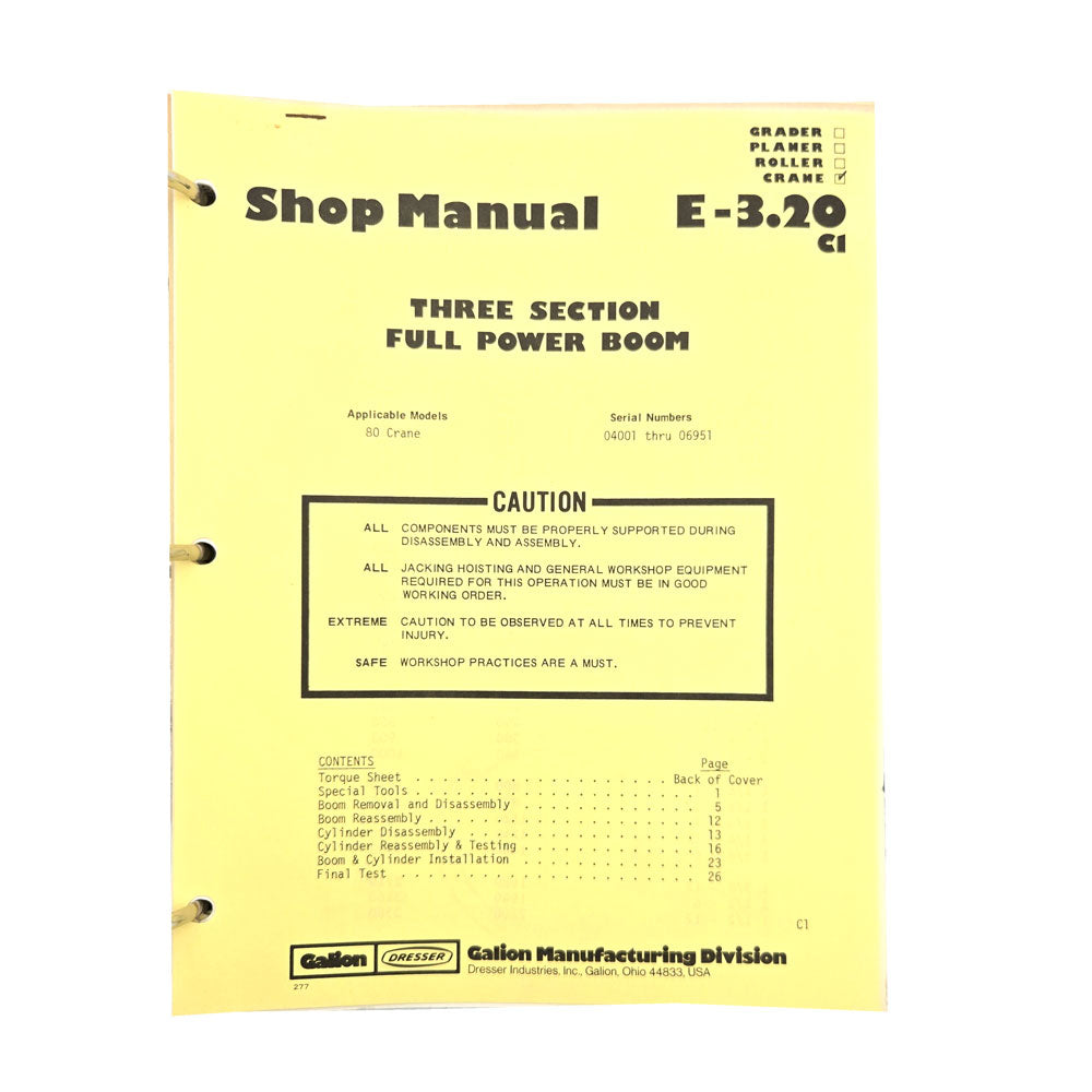 Section E - 3.20 C1: Three Section Full Power Boom
