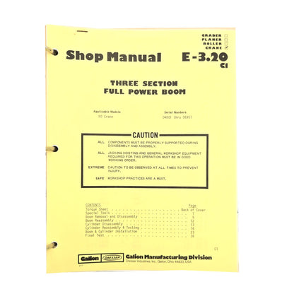 Section E - 3.20 C1: Three Section Full Power Boom