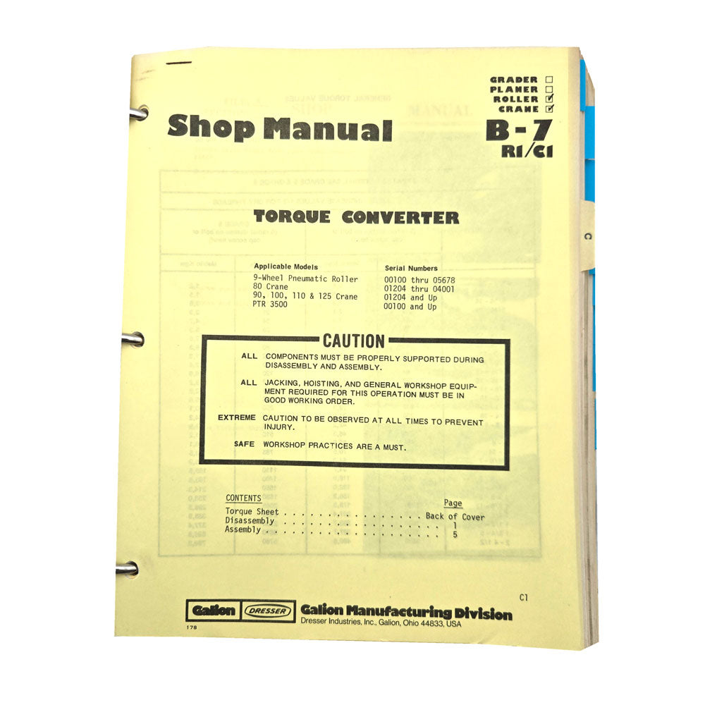 Section B - 7 R1/C1: Torque Converter