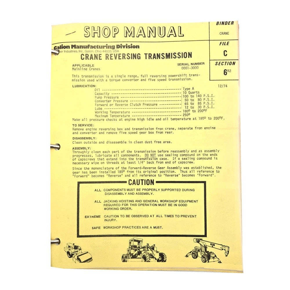 Section C - 6 R2: Crane Reversing Transmission 