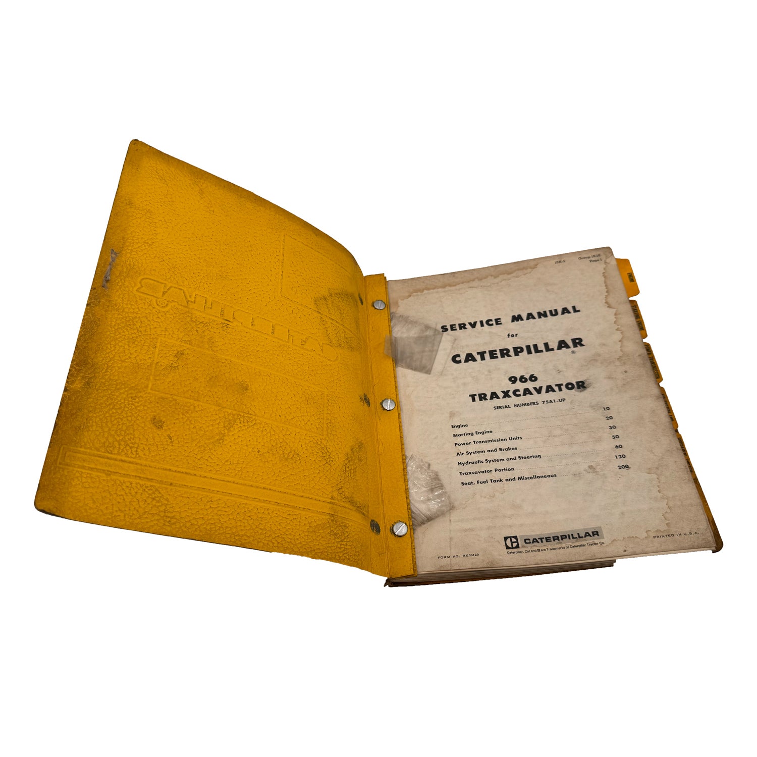 CAT Caterpillar 966 Wheel Loader Service Manual | RE00129