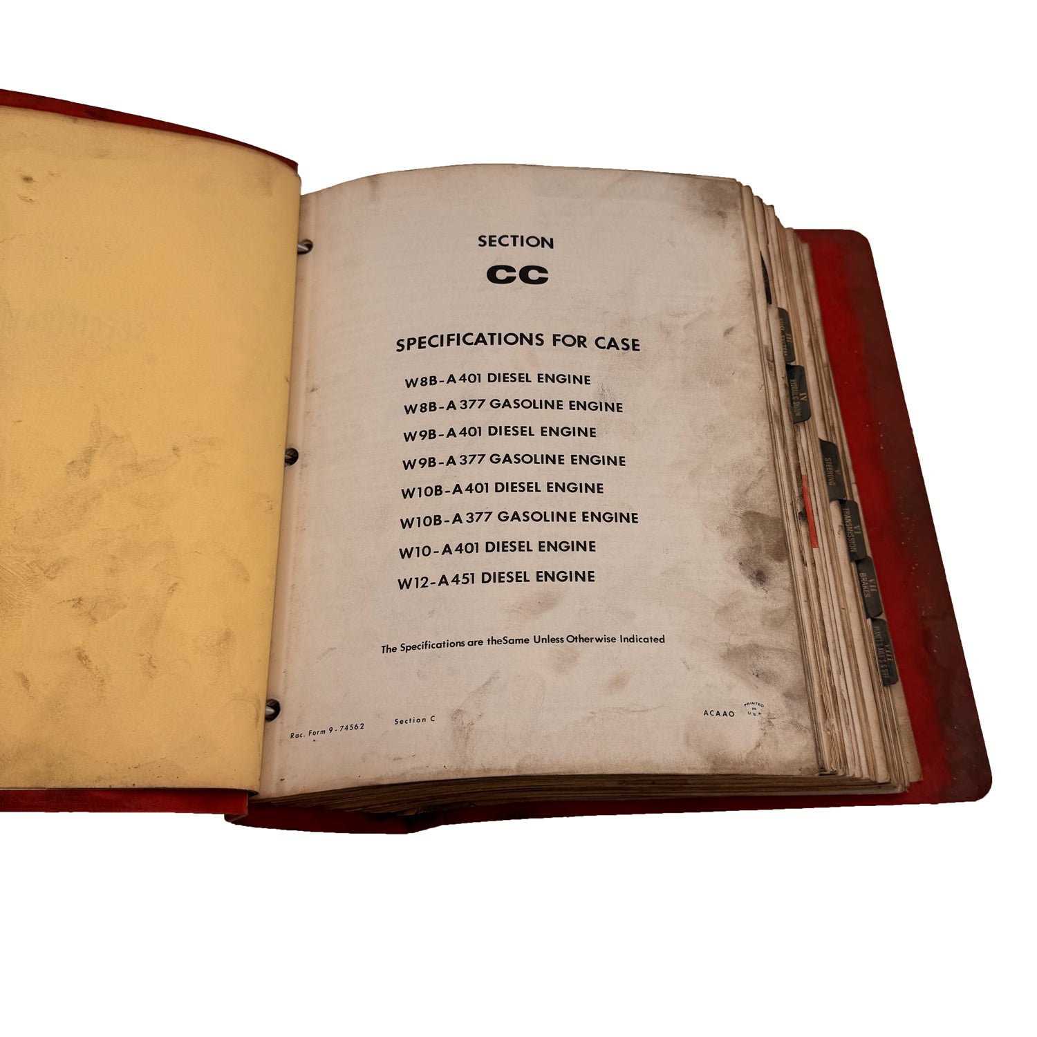 Case W8B W9B W10B W10 W12 Loader Service Manual Repair Shop Book