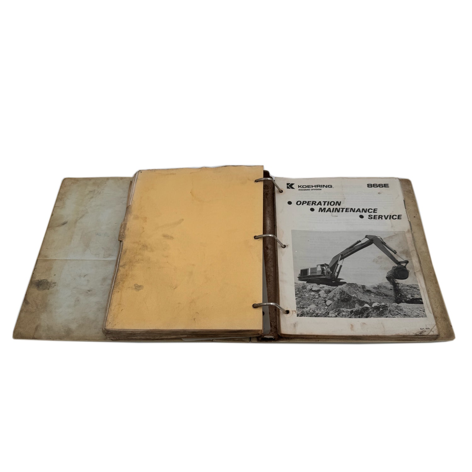 Koehring 866E Hydraulic Excavator Operation, Maintenance, Service and Parts Manual