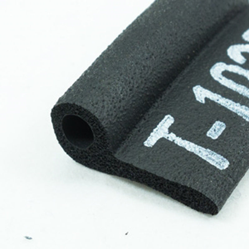 Close-up of Brown Aircraft T-1025 neoprene rubber bulb seal with part number